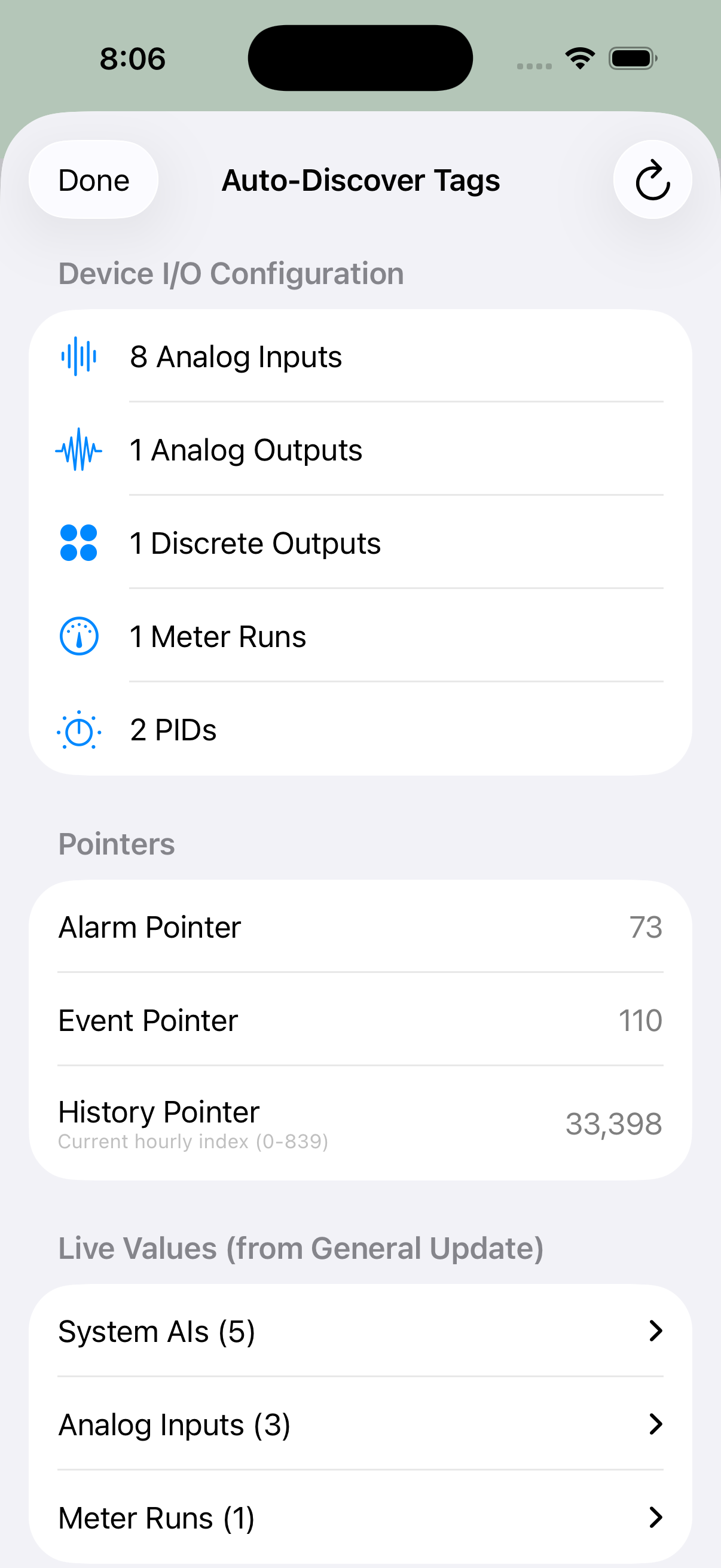Device List screenshot